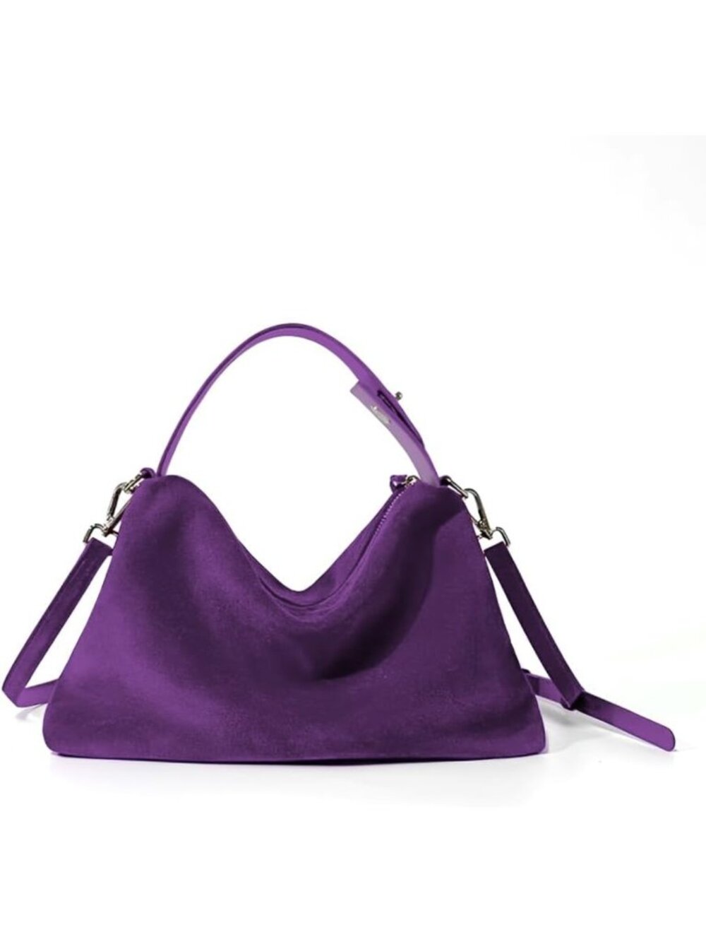 Stylish Suede Tote Bag for Women | Adjustable Crossbody Satchel Hobo Purse